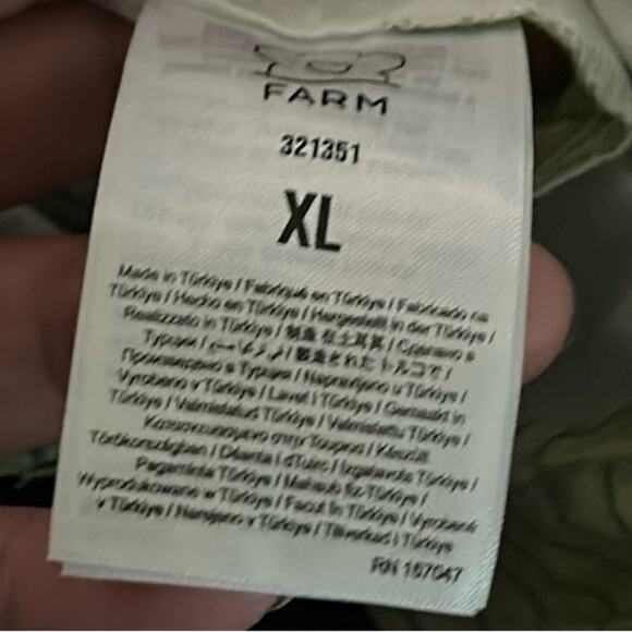 FARM Rio Green White Spaghetti Strap Maxi Sundress size xl nwt - Picture 11 of 11